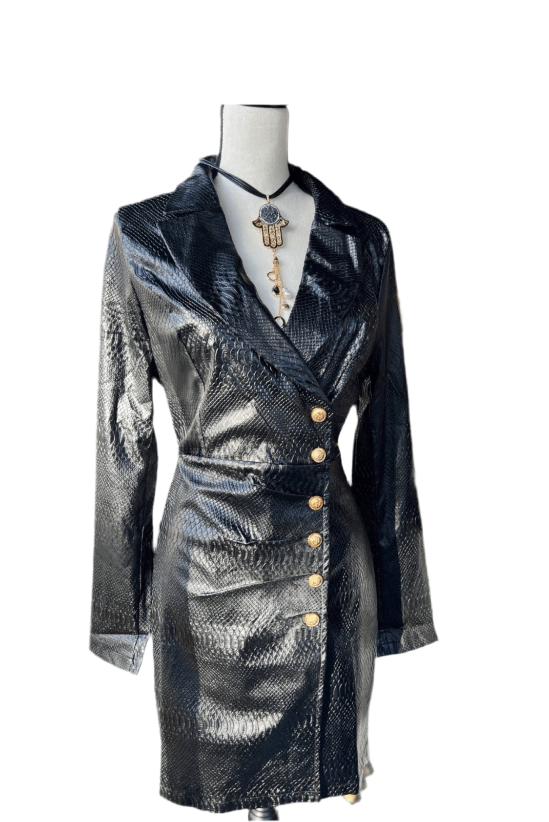 Snake Print Faux Leather Dress - In store & Online βοΈπ«π - Bella Boutique & Bellasbylola.com