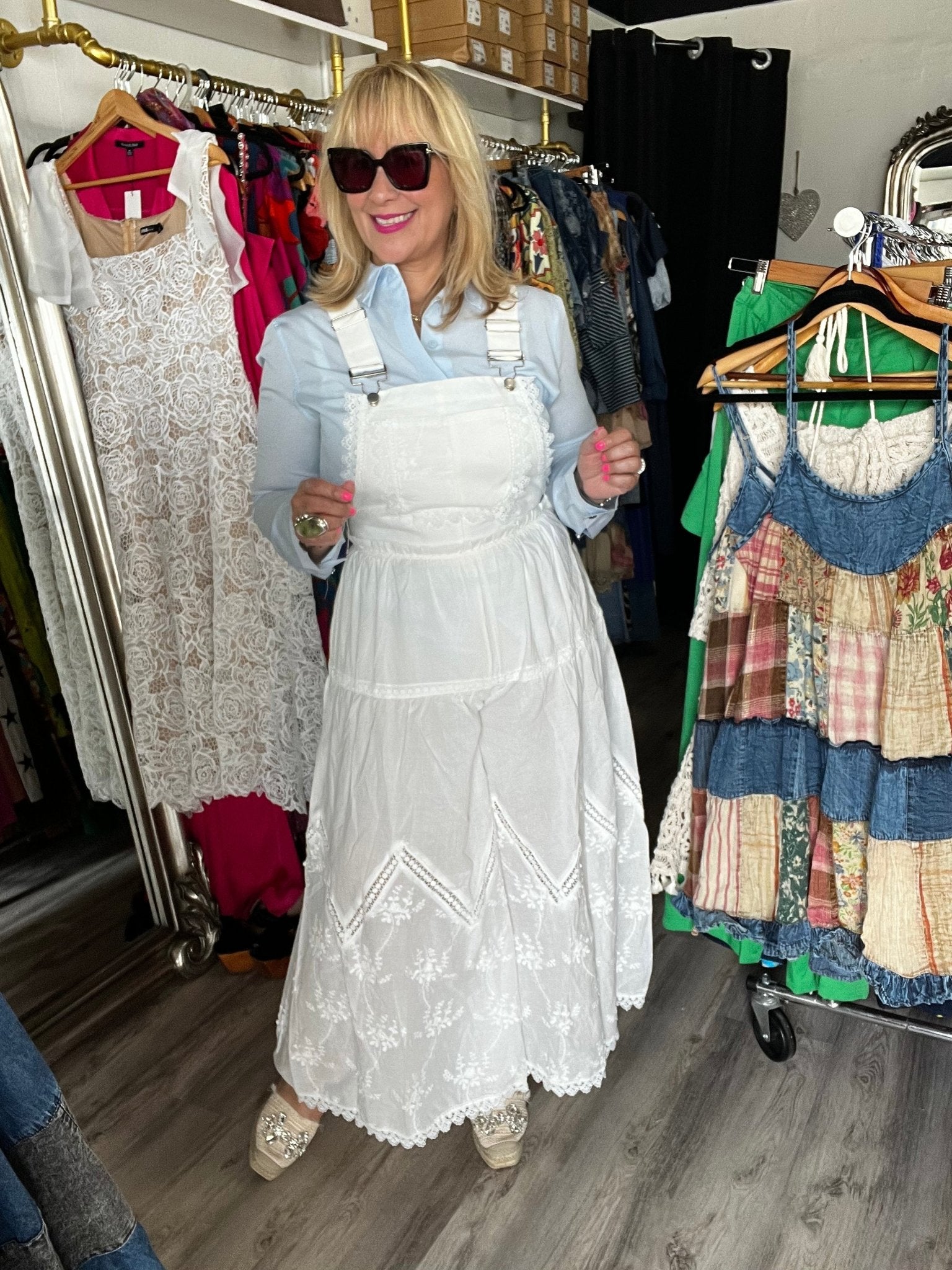 Square neckline overall 100% Rayon - En tienda & Online 💫 Tax incluido - Bella Boutique & Bellasbylola.com