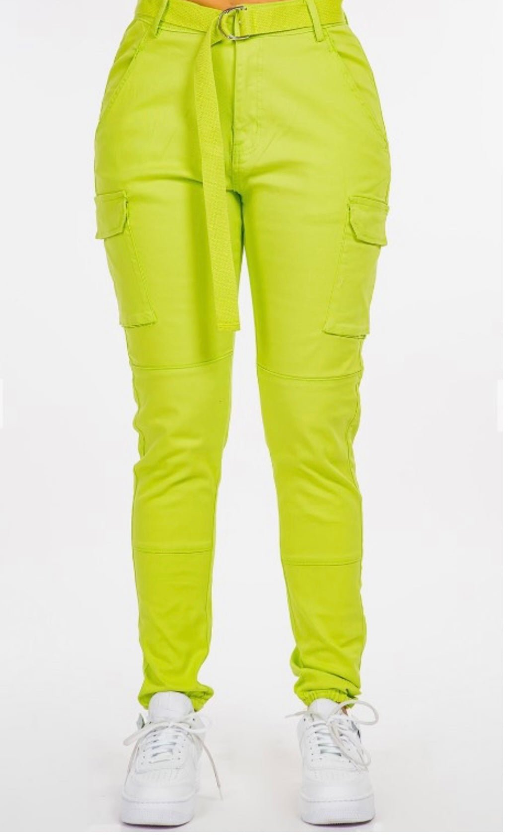 Lime Jogger with Belt: Cool, Stylish & Comfortable! - Bella Boutique & Bellasbylola.com