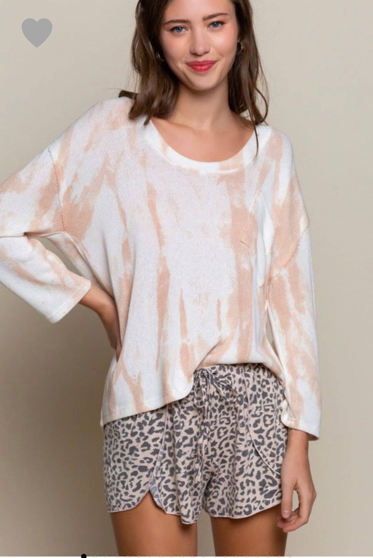 Strawberry Hand Dip Dye Light Sweater - Bella Boutique & Bellasbylola.com