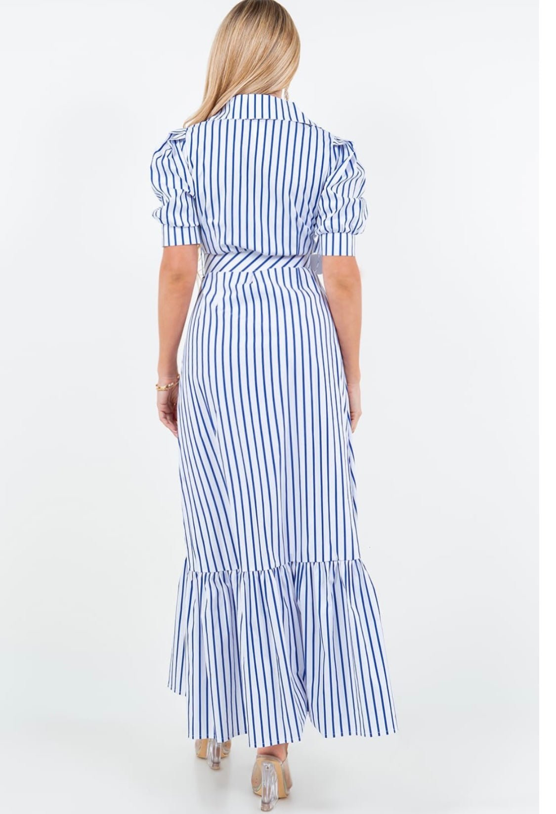 Sparkly Vertical Stripes Maxi Dress - New Arrival ✨ - Bella Boutique & Bellasbylola.com