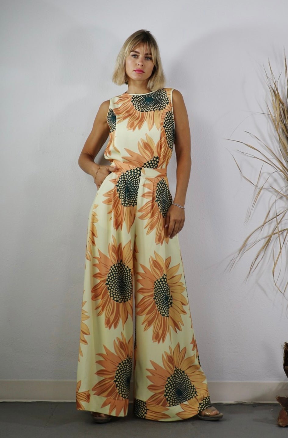 Sunflower Chic Palazzo Set with Top & Pants - Bella Boutique & Bellasbylola.com