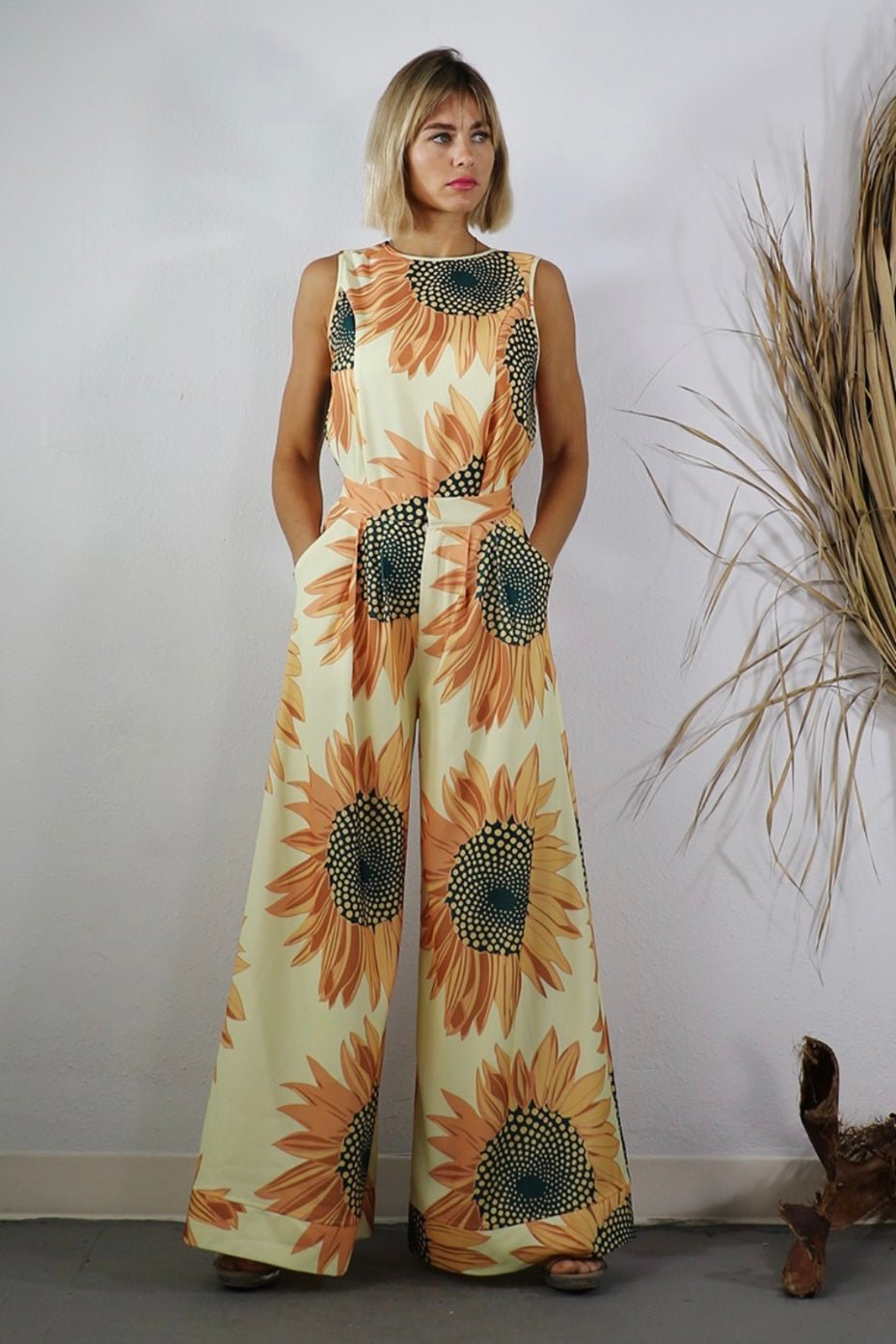 Sunflower Chic Palazzo Set with Top & Pants - Bella Boutique & Bellasbylola.com