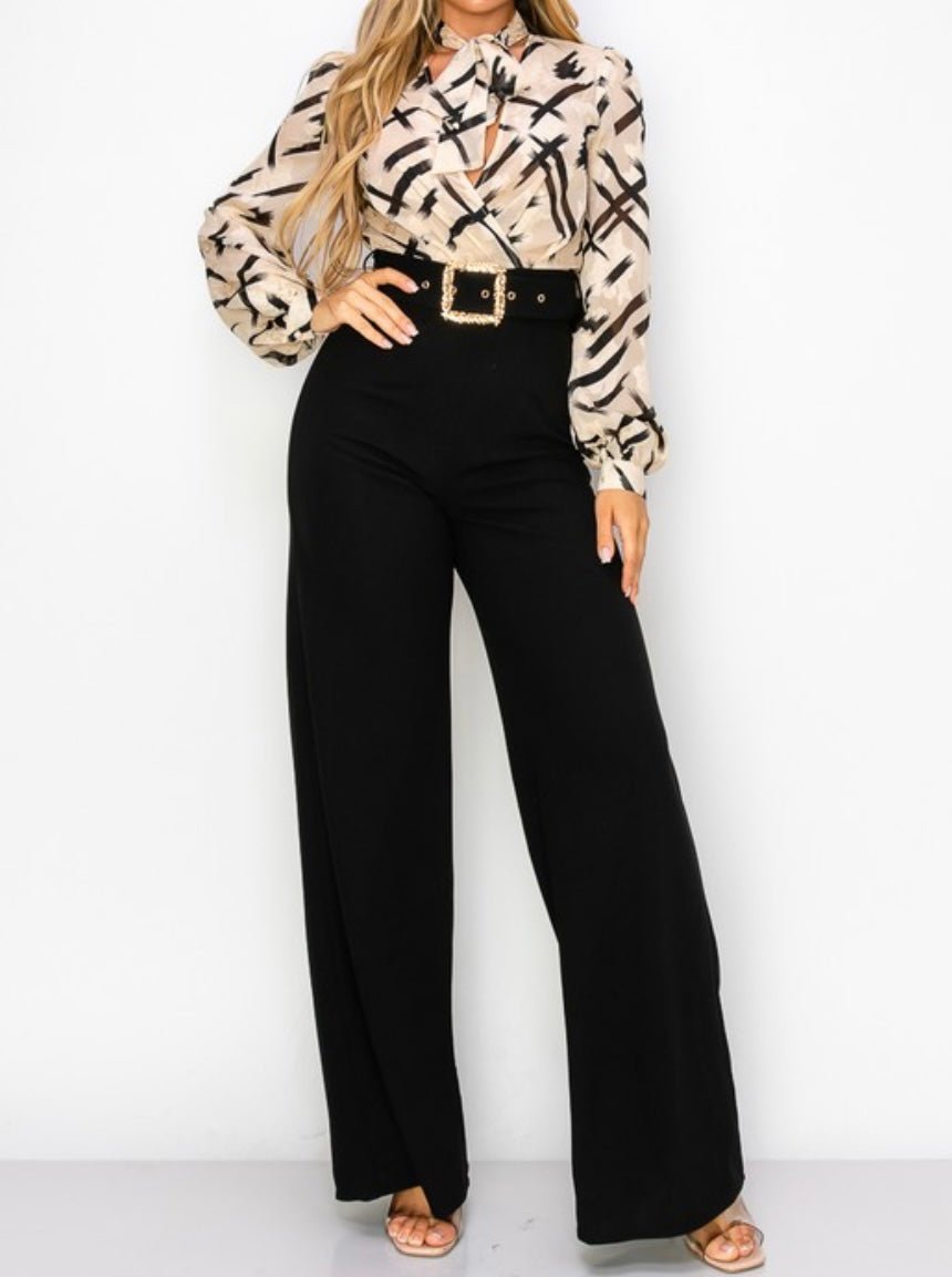 Taupe Long Sleeve Jumpsuit - Bella Boutique & Bellasbylola.com