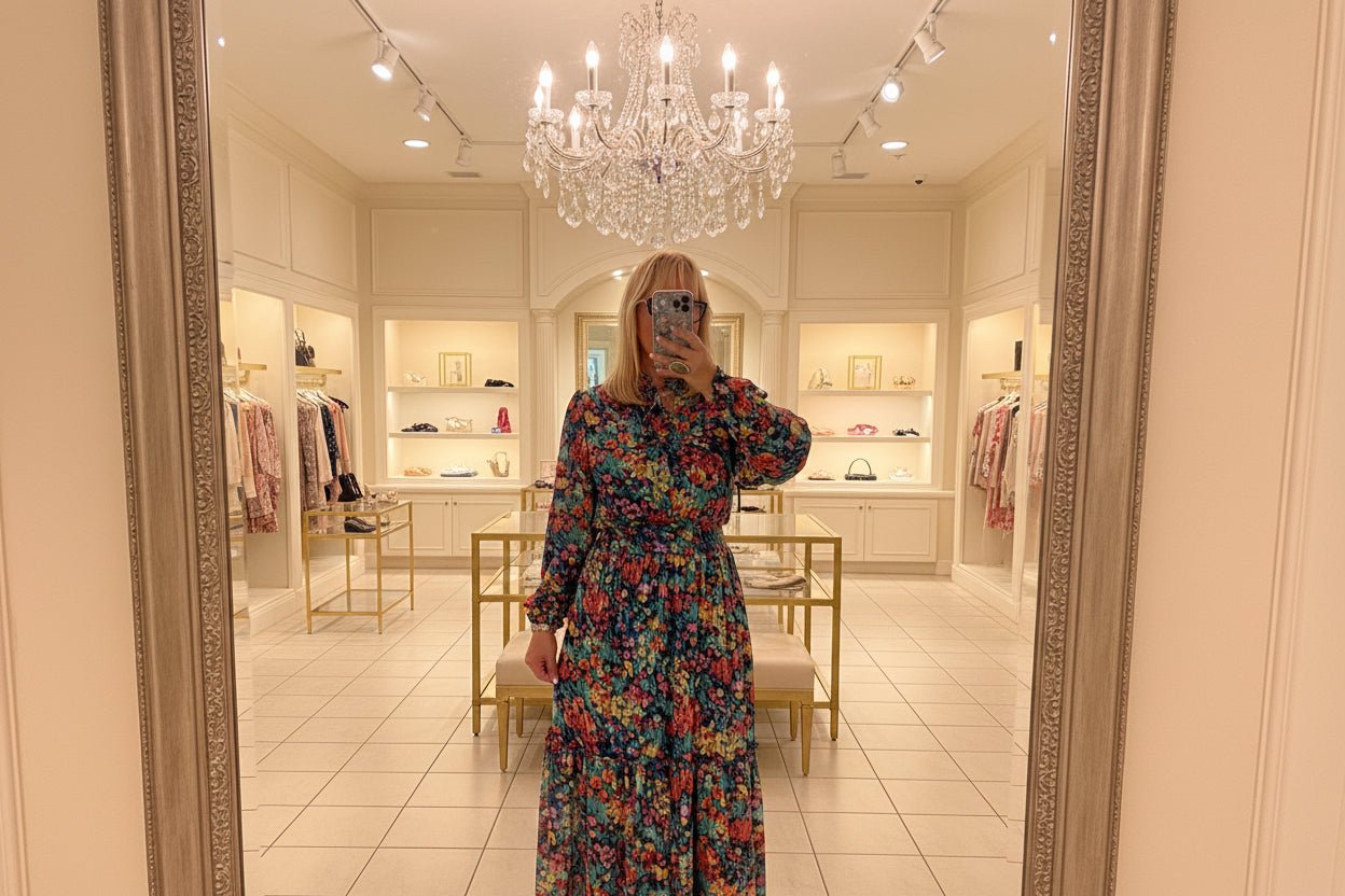 Teal Mix Maxi Dress: Bold, Adventurous, & Unique! - True to size - Bella Boutique & Bellasbylola.com