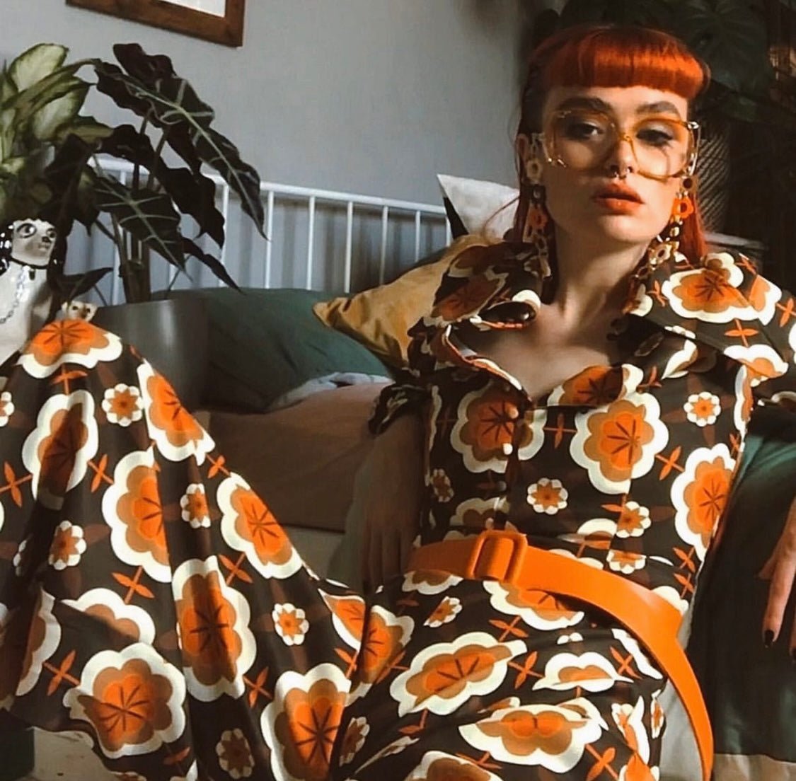 Eddie's Retro Flower Power Wide Leg Jumpsuit - 70s Style - Bella Boutique & Bellasbylola.com