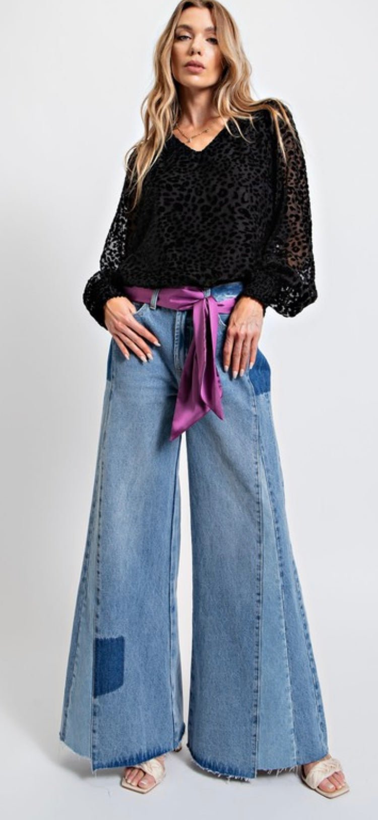 Wash Denim Bell Botton Jeans - Bella Boutique & Bellasbylola.com