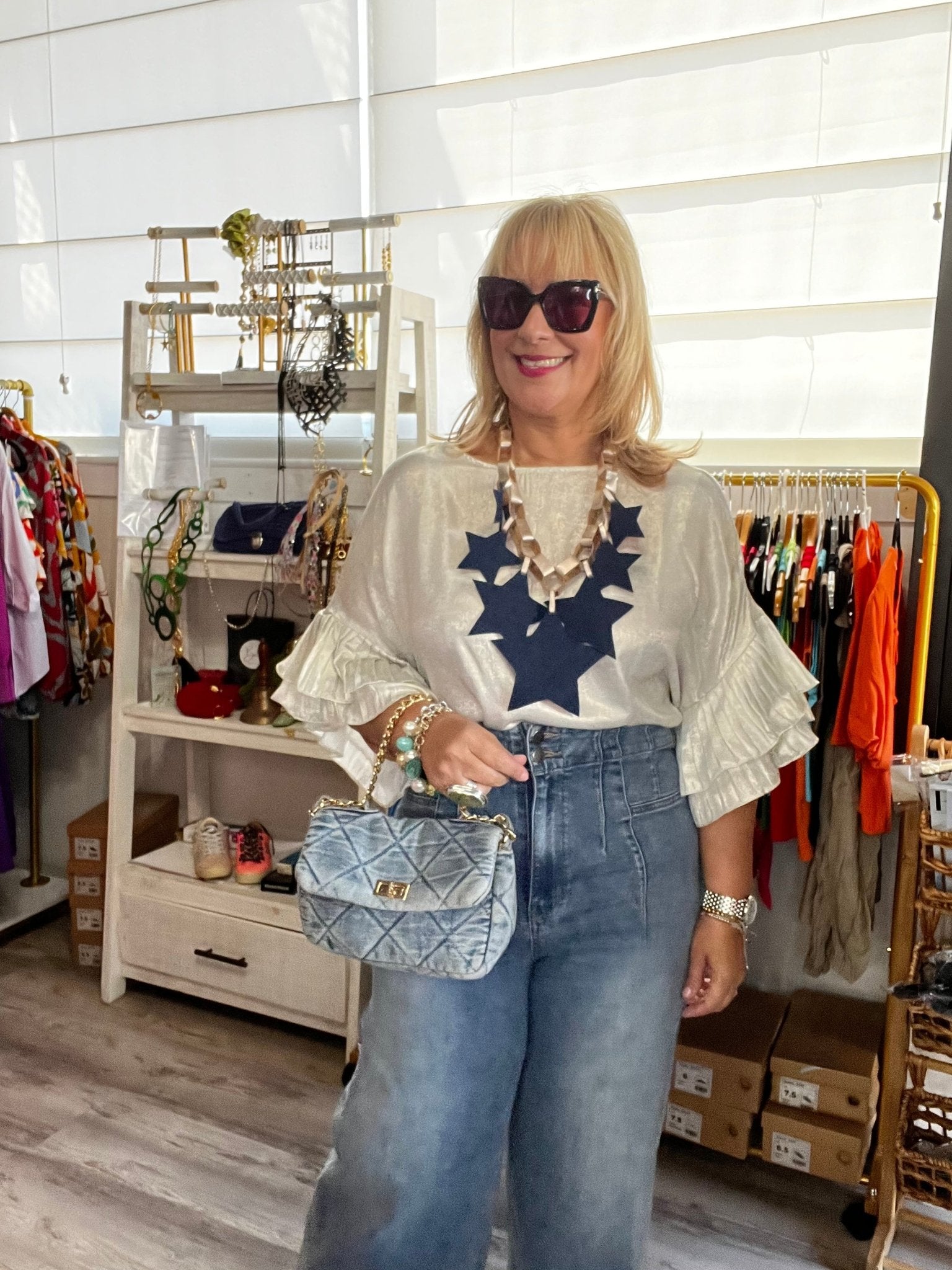 Washed denim Convertible Purse - Bella Boutique & Bellasbylola.com