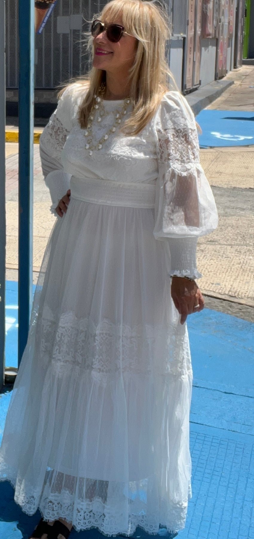 Indulge in the luxurious beauty of our New White Lace Maxi Dress✨ - Bella Boutique & Bellasbylola.com