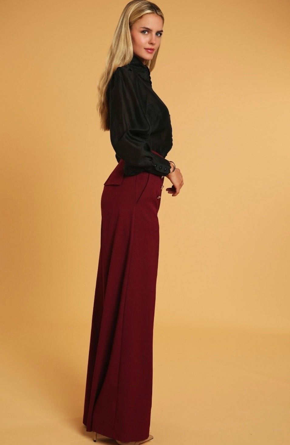 Wine Dress Pants - Bella Boutique & Bellasbylola.com