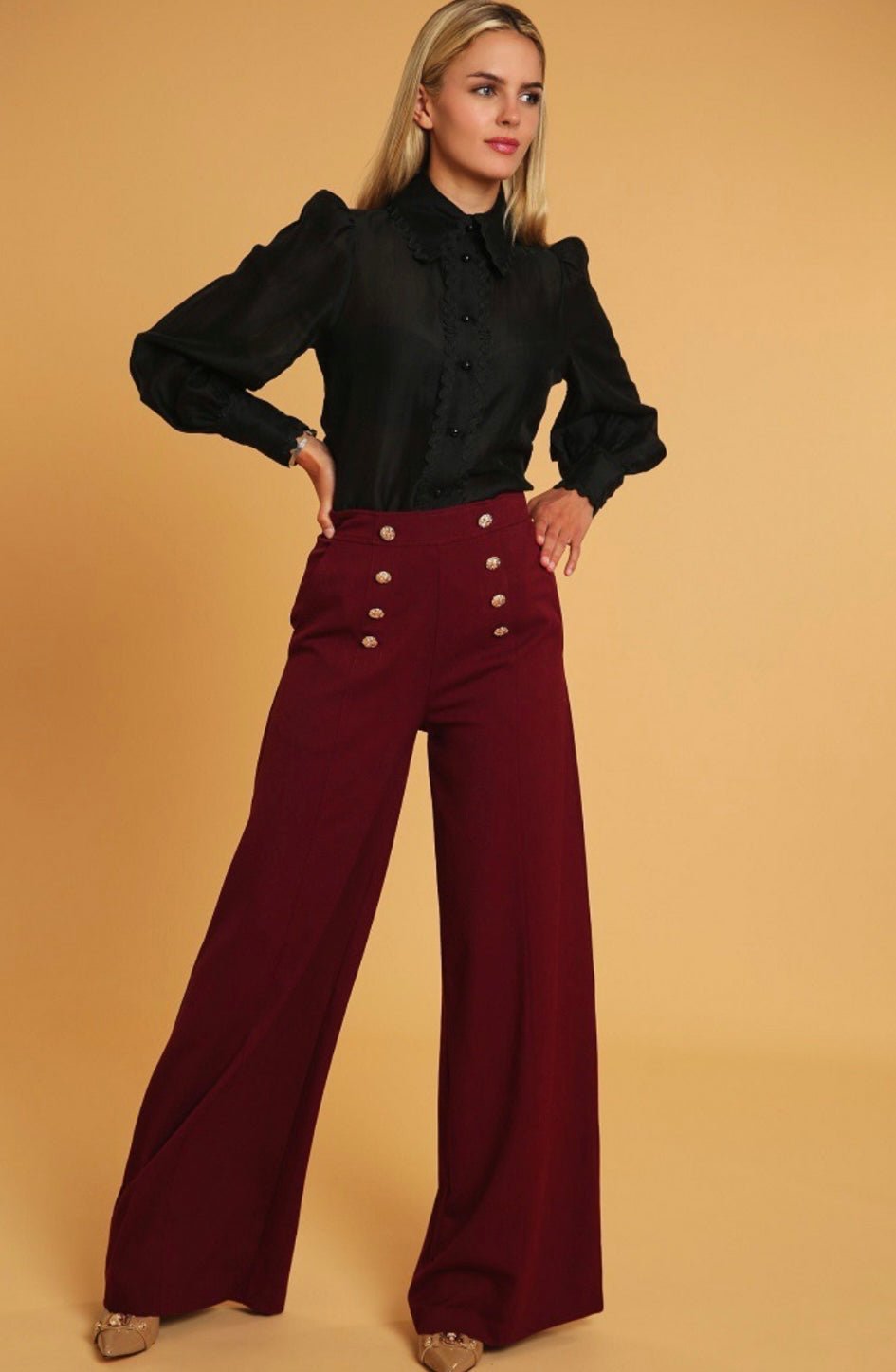 Wine Dress Pants - Bella Boutique & Bellasbylola.com