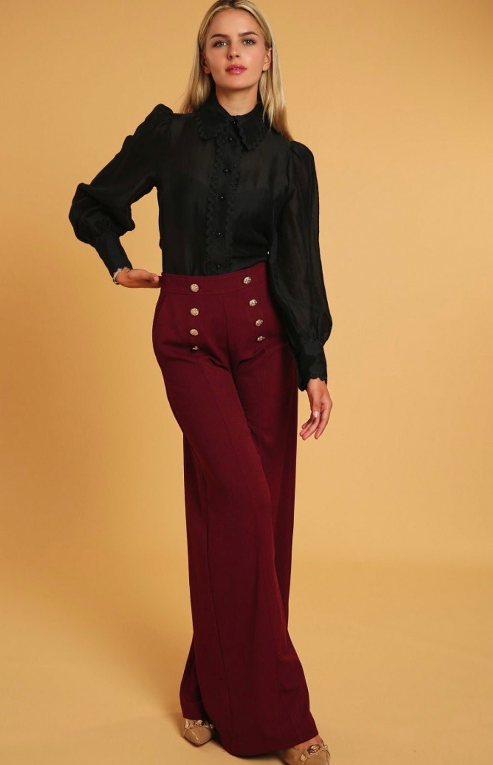 Wine Dress Pants - Bella Boutique & Bellasbylola.com
