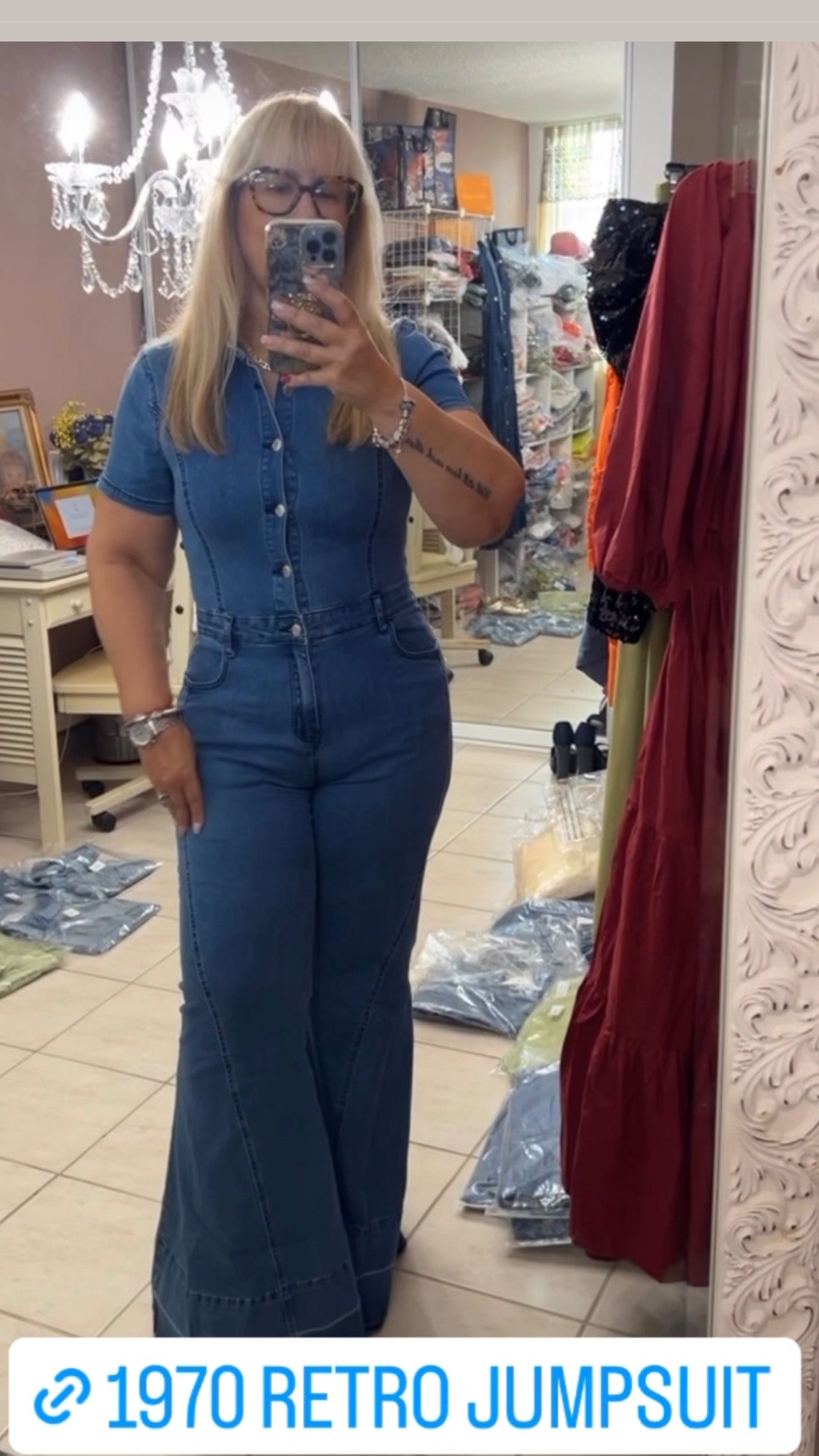 Western-Inspired Wide Leg Denim Jumpsuit - Stylish Comfort for Rodeo Season! - Bella Boutique & Bellasbylola.com
