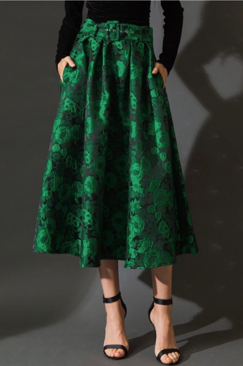 Jacquard Alexa Skirt - Elegant and Stylish - Bella Boutique & Bellasbylola.com