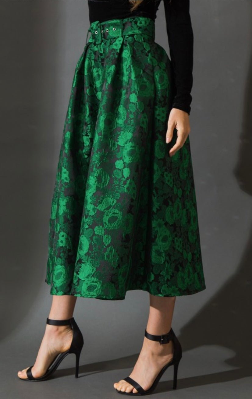 Jacquard Alexa Skirt - Elegant and Stylish - Bella Boutique & Bellasbylola.com