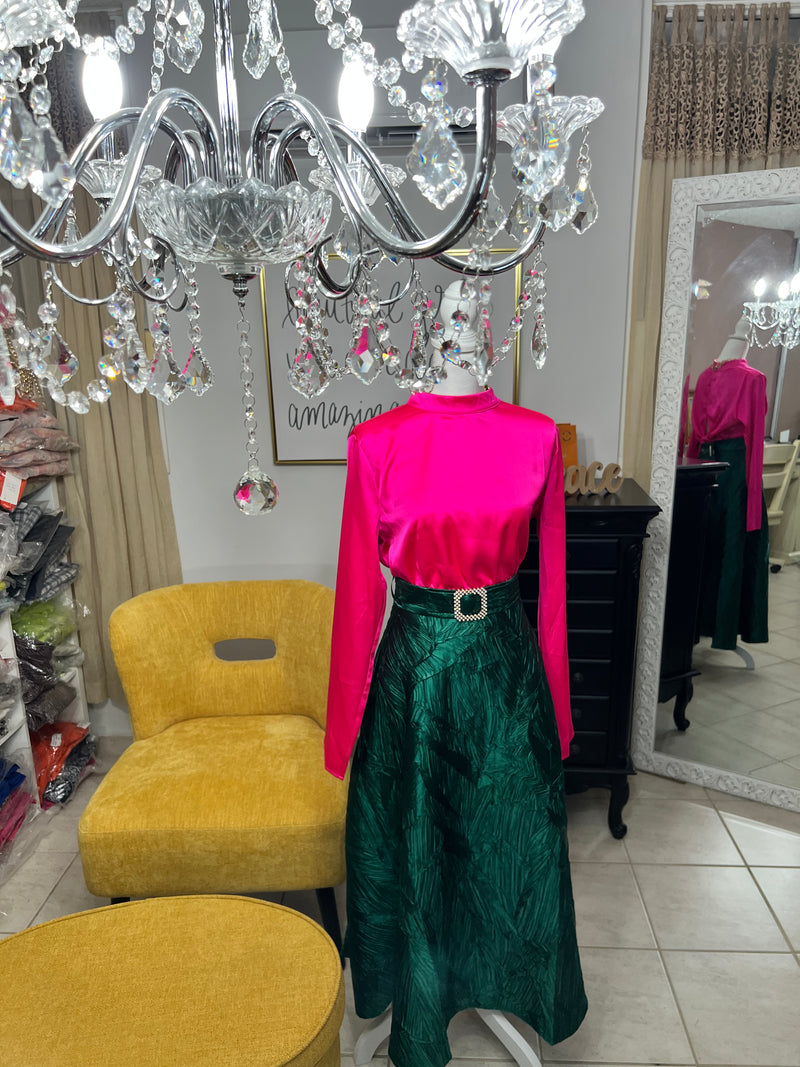 Exquisite Green Midi Skirt - Bellasbylola.com