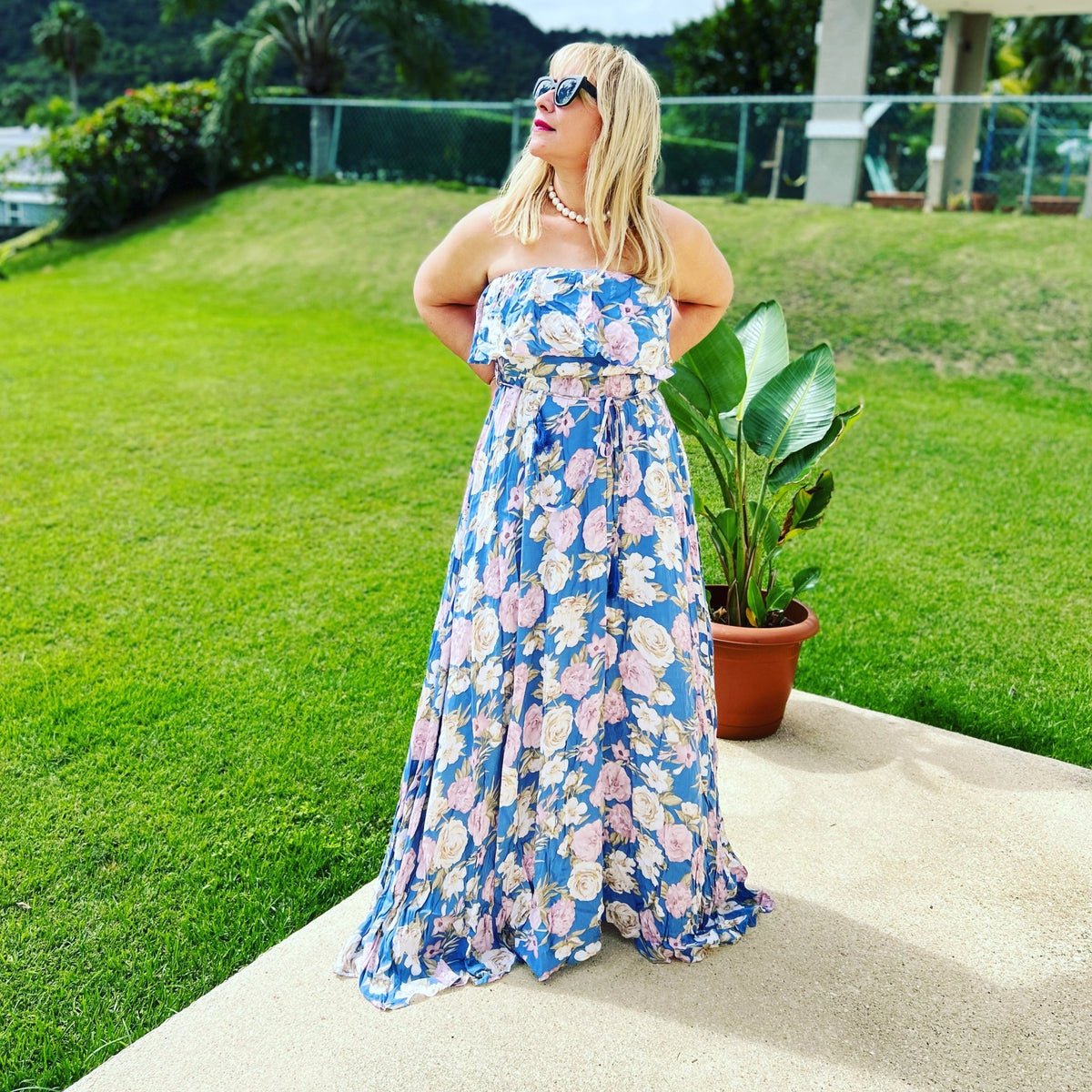 boho maxi dress white Earthy Solstice Boho Bell Sleeve Maxi Dress Regular