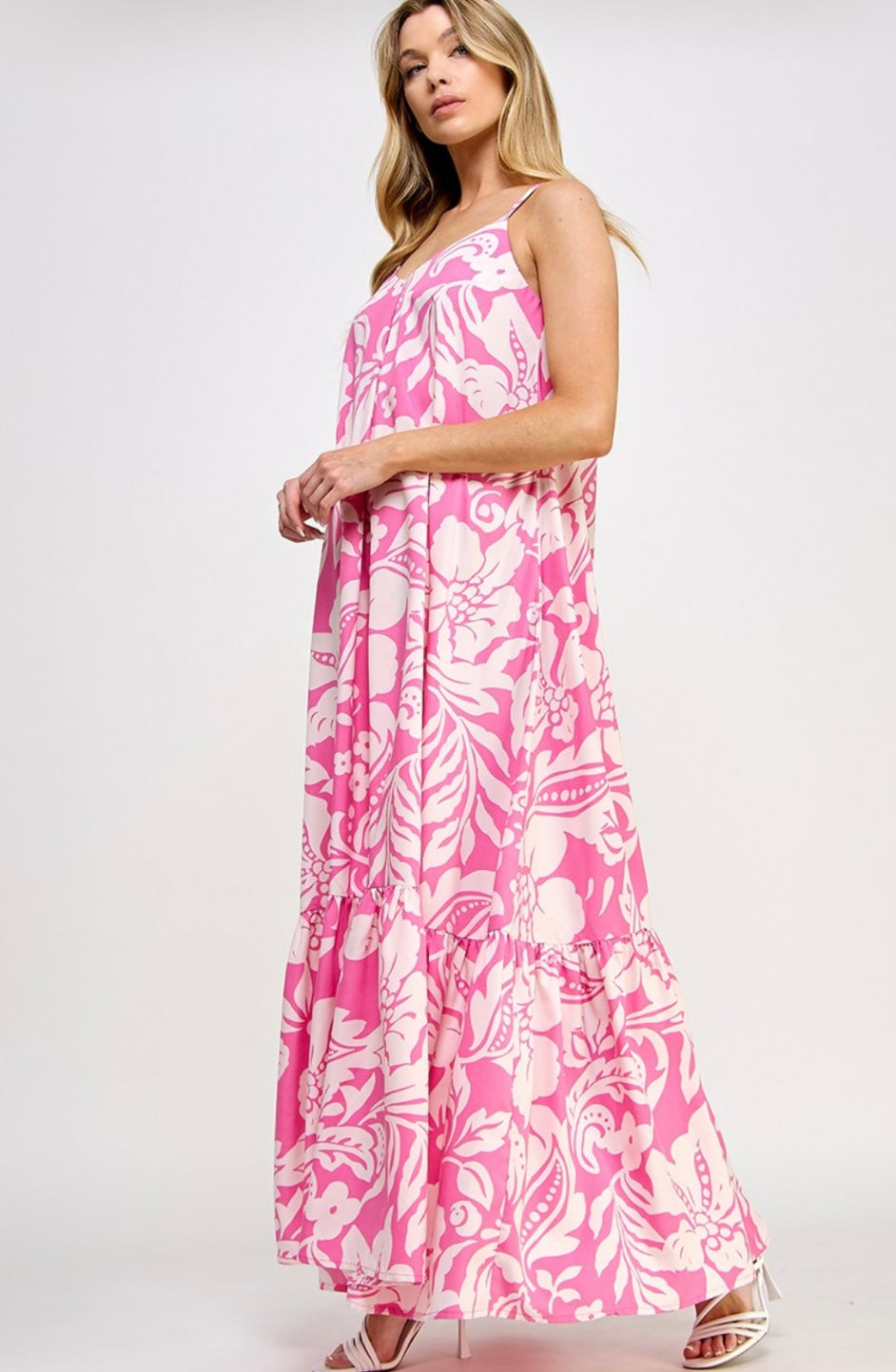 White & Pink Maxi Dress - New ✨✨ - Bella Boutique & Bellasbylola.com