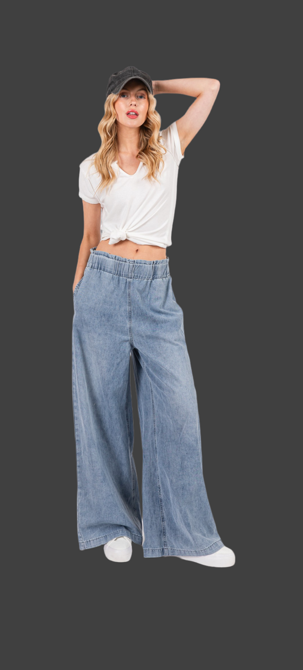 High Waist Soft Wide Leg Jean - Bella Boutique & Bellasbylola.com