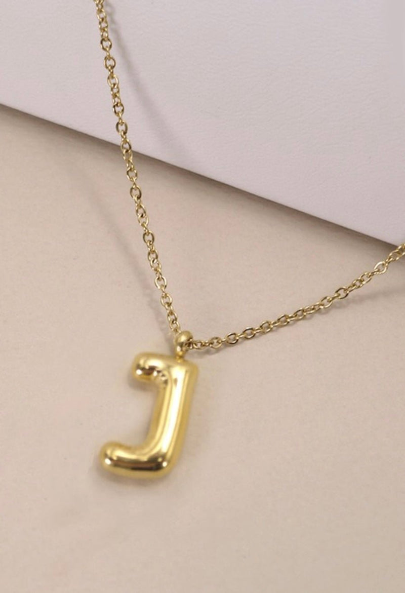 18K STAINLESS STEEL TARNISH FREE INITIAL NECKLACE - Bella Boutique & Bellasbylola.com