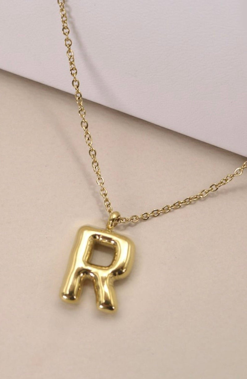 18K STAINLESS STEEL TARNISH FREE INITIAL NECKLACE - Bella Boutique & Bellasbylola.com