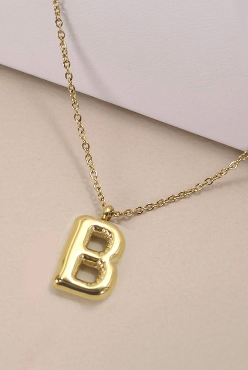 18K STAINLESS STEEL TARNISH FREE INITIAL NECKLACE - Bella Boutique & Bellasbylola.com