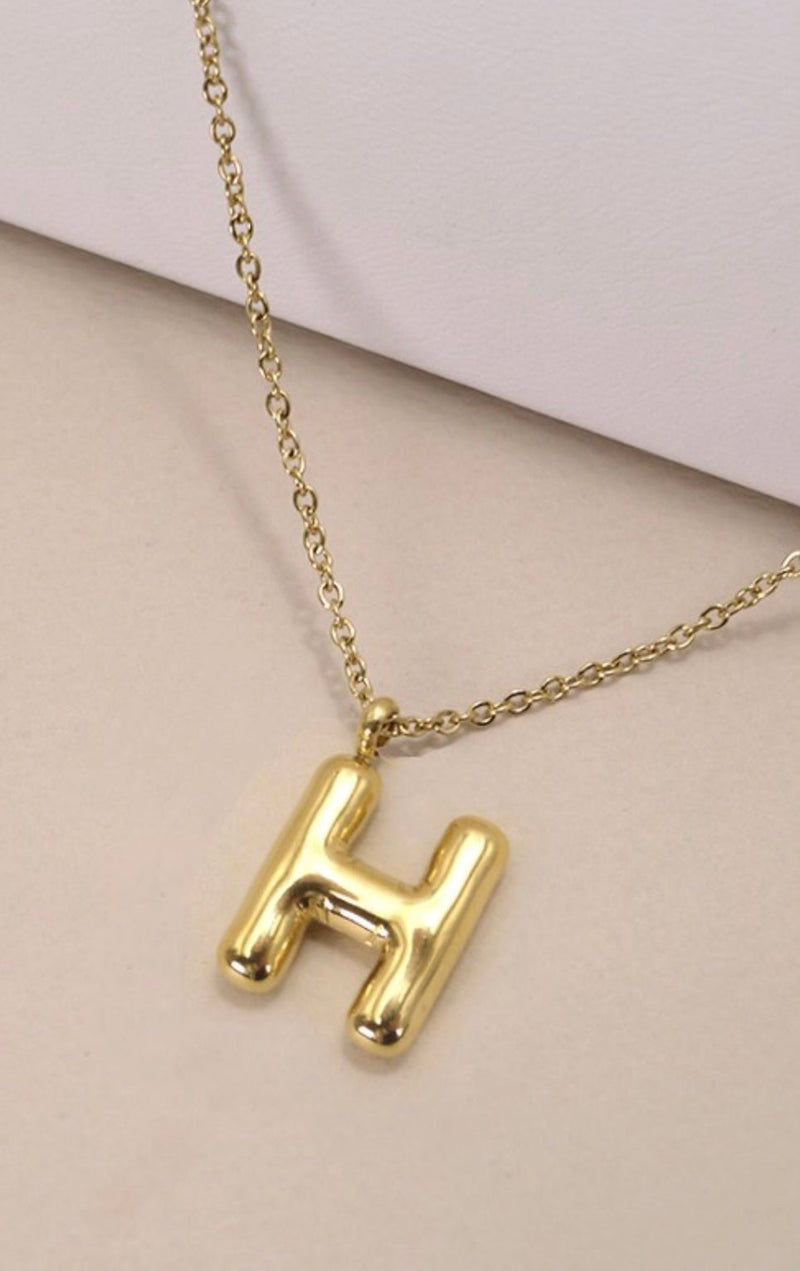 18K STAINLESS STEEL TARNISH FREE INITIAL NECKLACE - Bella Boutique & Bellasbylola.com