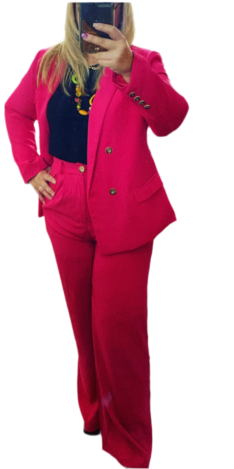 Hot Pink Andrea Blazer