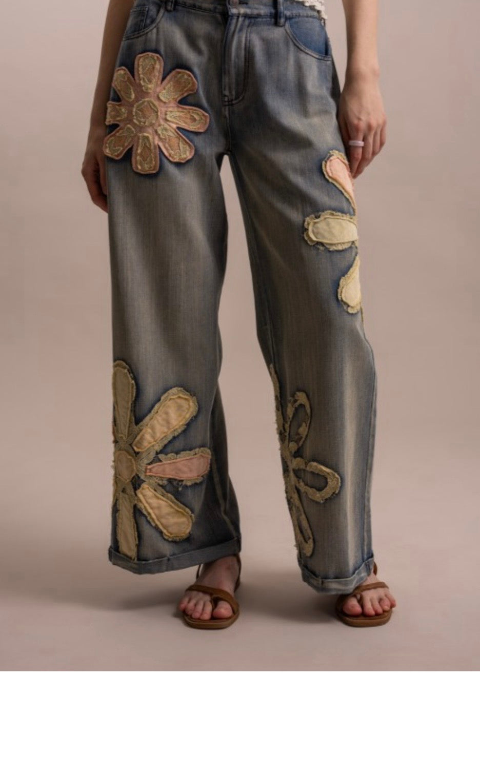 Patchwork denim pants - PREORDER