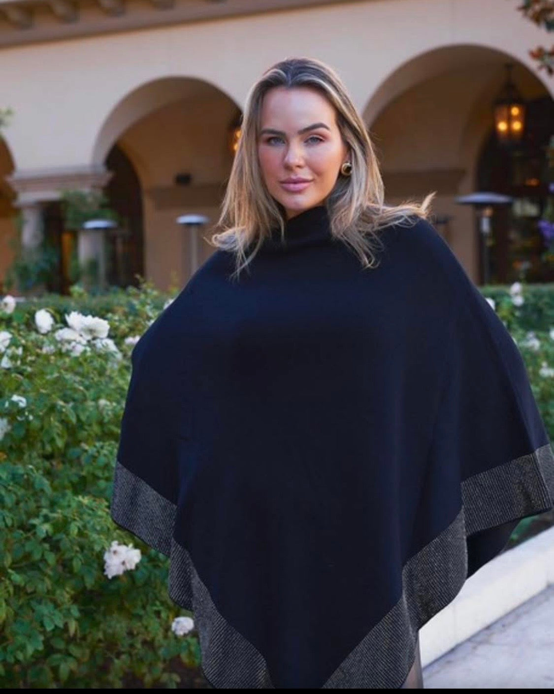 One Size Rhinestone Poncho