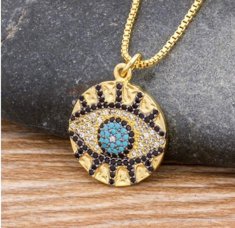 Zircon Evil Eye Necklace