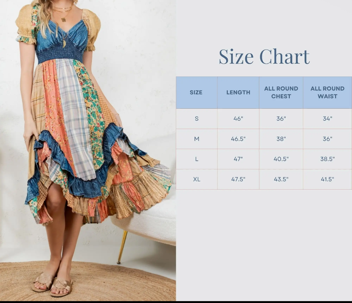 Boho Chic Denim Midi Dress - Restock