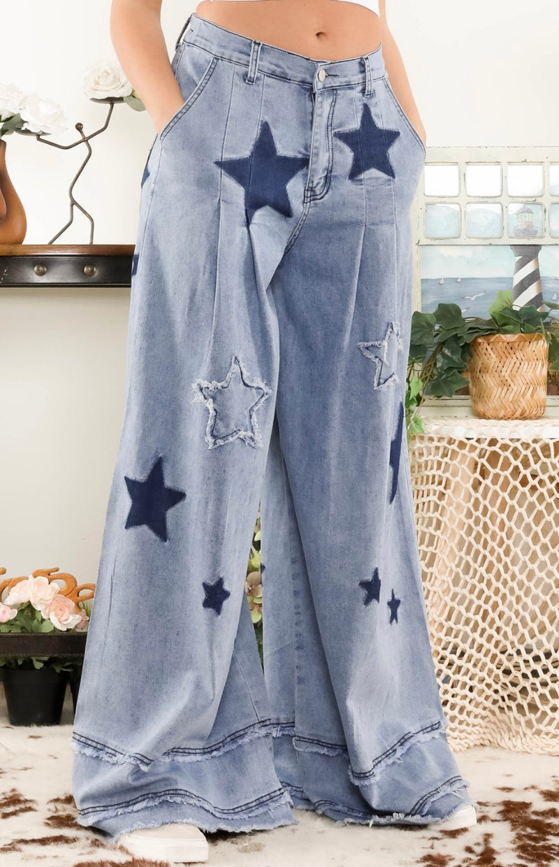 Star LightDenim Pants - Bella Boutique & Bellasbylola.com