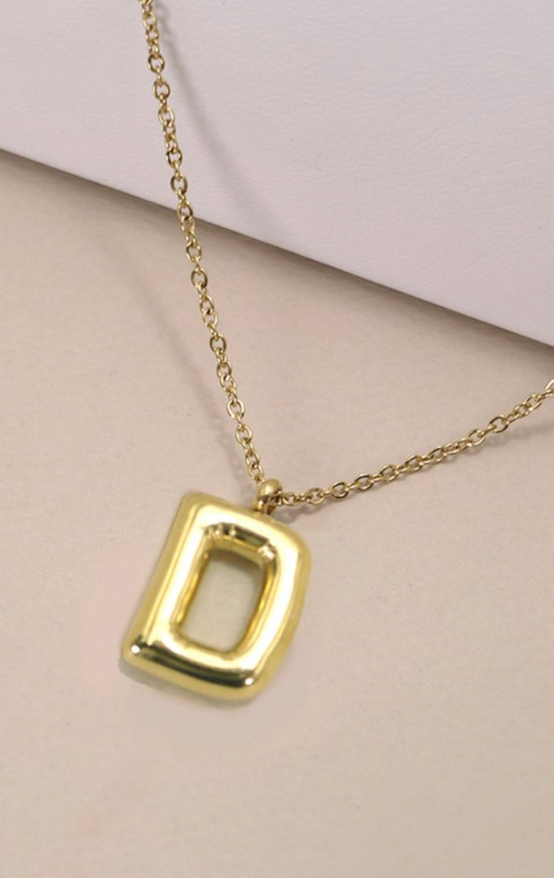 18K STAINLESS STEEL TARNISH FREE INITIAL NECKLACE