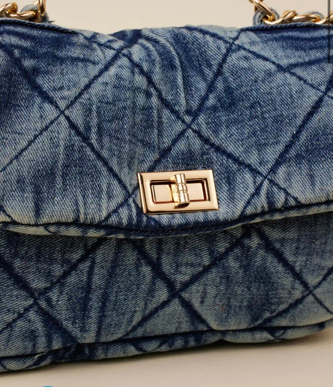 Washed denim Convertible Purse