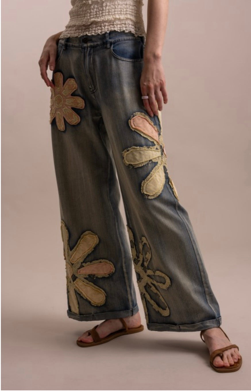 Patchwork denim pants - PREORDER