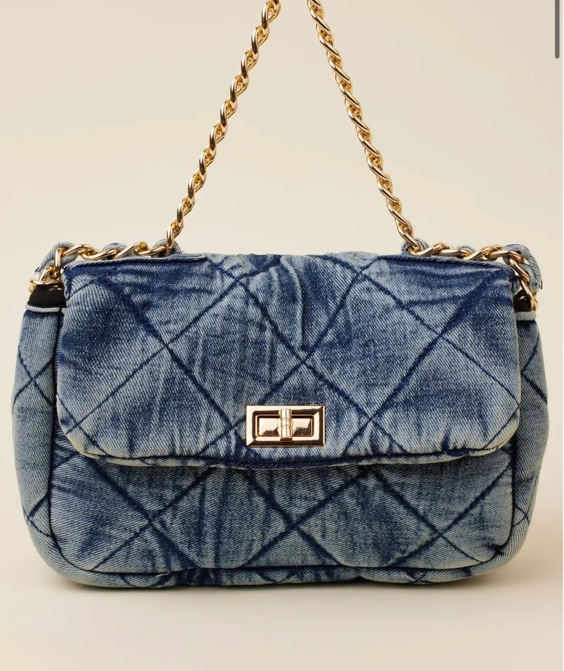 Washed denim Convertible Purse