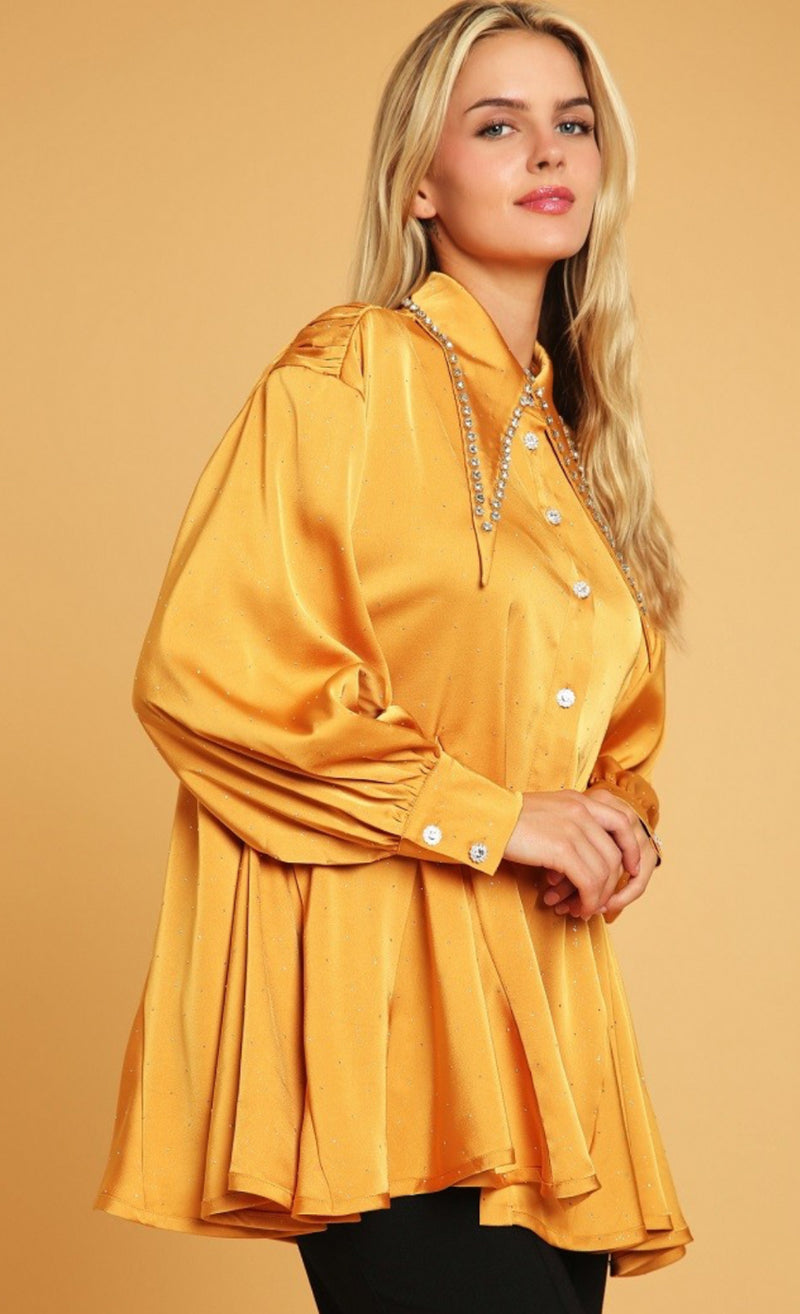 Golden Blouse - Bellasbylola.com