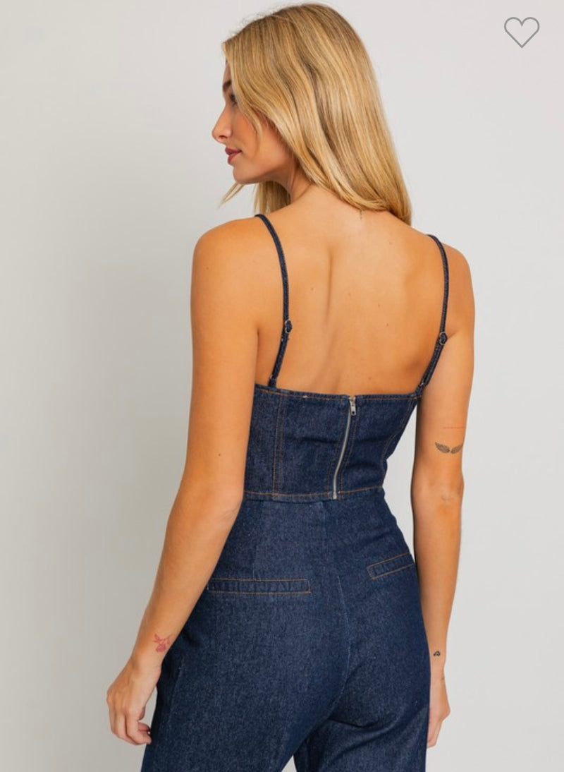 Indigo High Waisted Denim Set - Bellasbylola.com