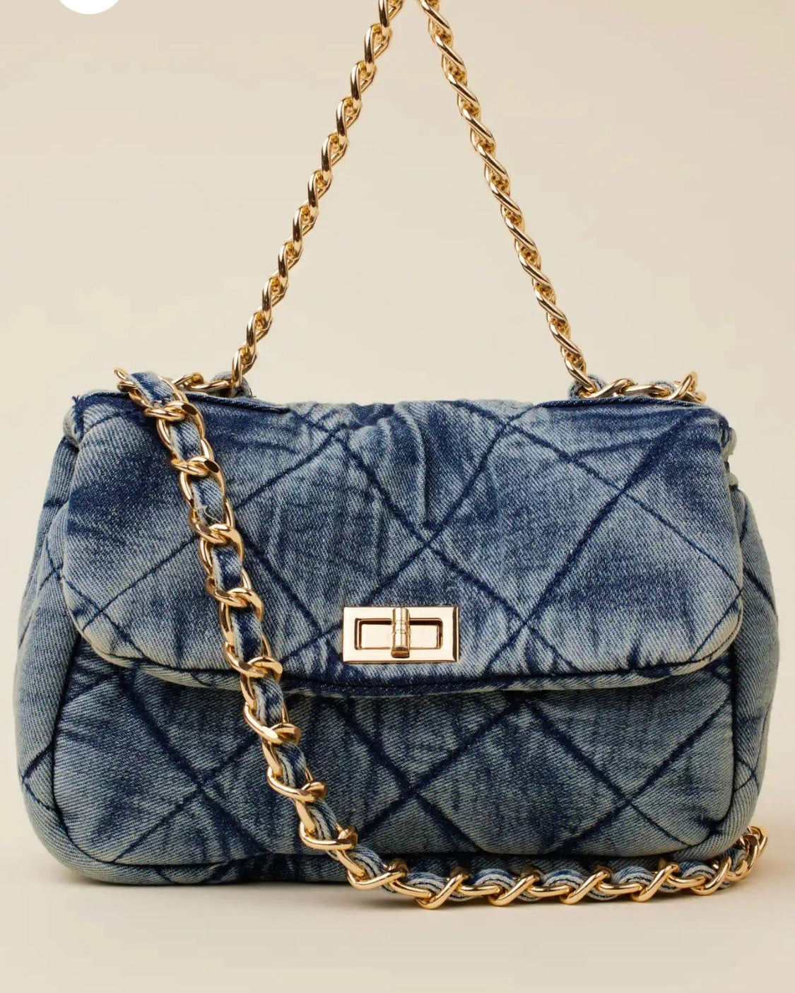 Washed denim Convertible Purse
