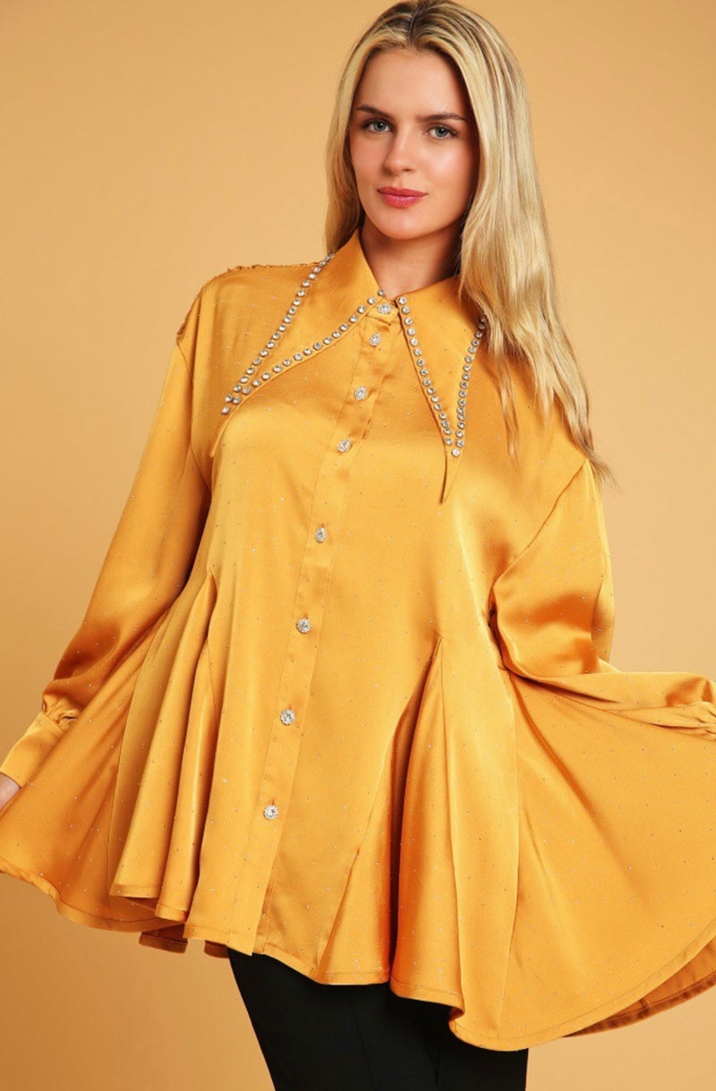 Golden Blouse - Bellasbylola.com