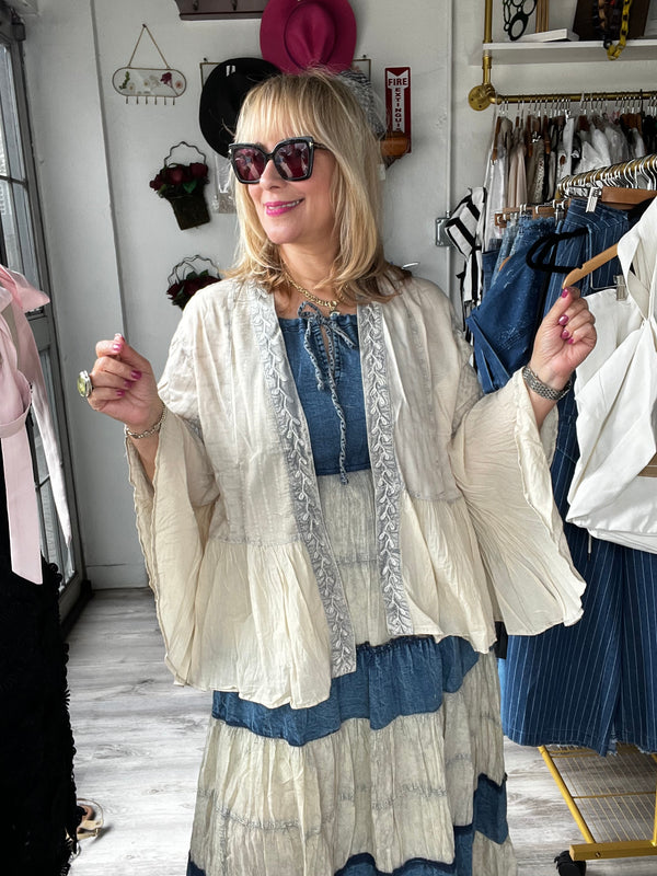 Bohemian Bolero Beige Shrug 💫 Small thru XL