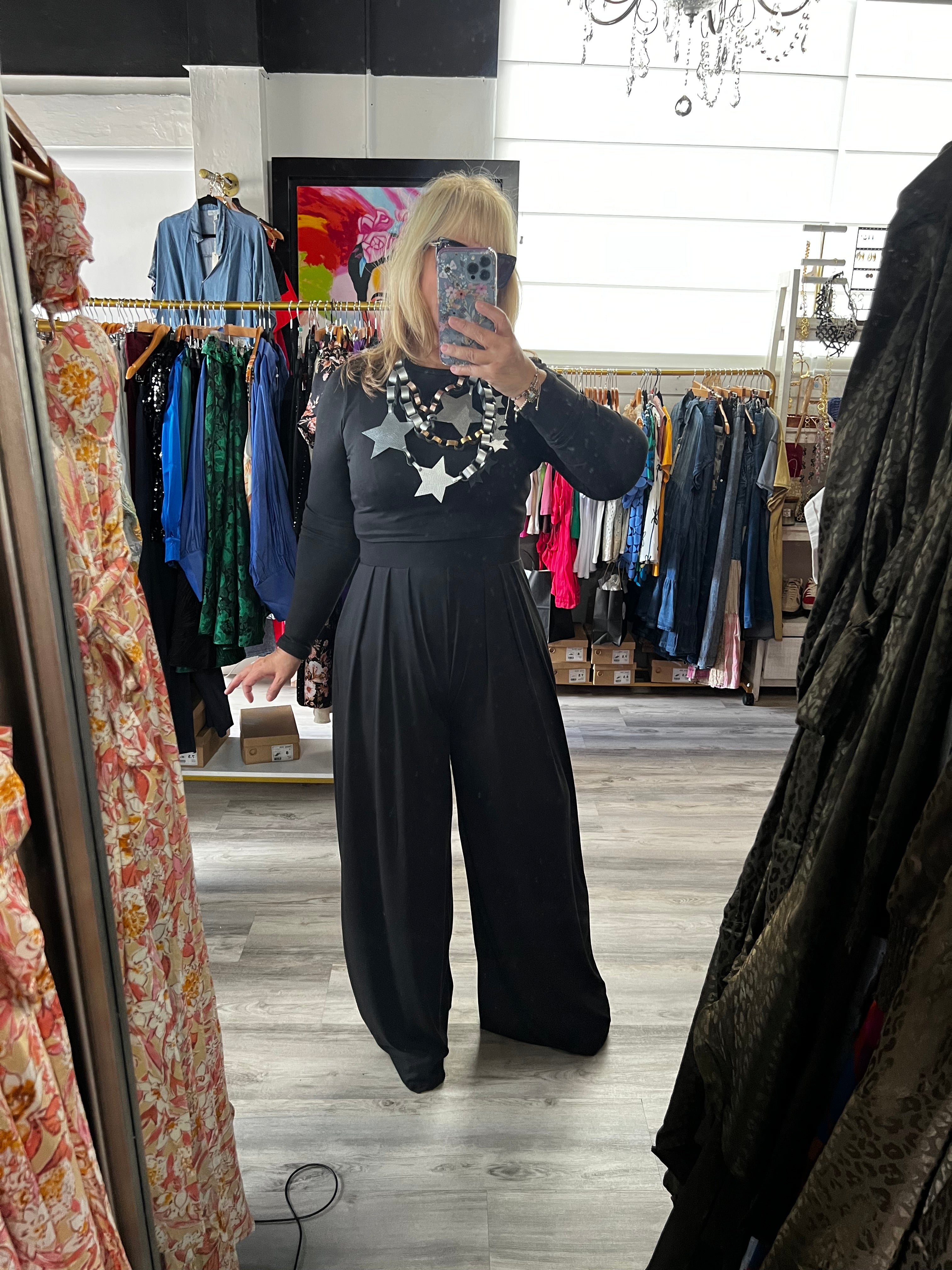 Black Comfy Palazzo Set- New🌟