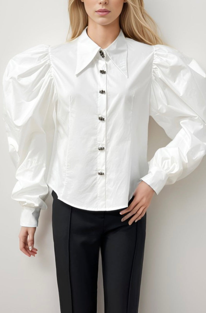 Long Bubble sleeve blouse