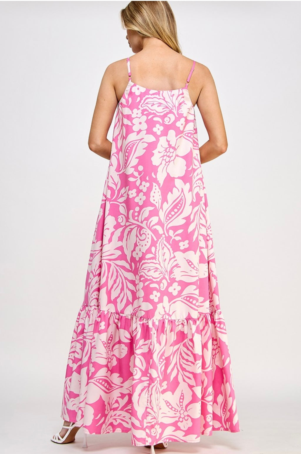 White & Pink Maxi Dress - New ✨✨ - Bella Boutique & Bellasbylola.com
