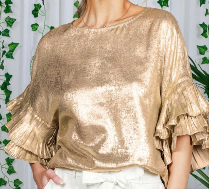 Gold Metallic Blouse