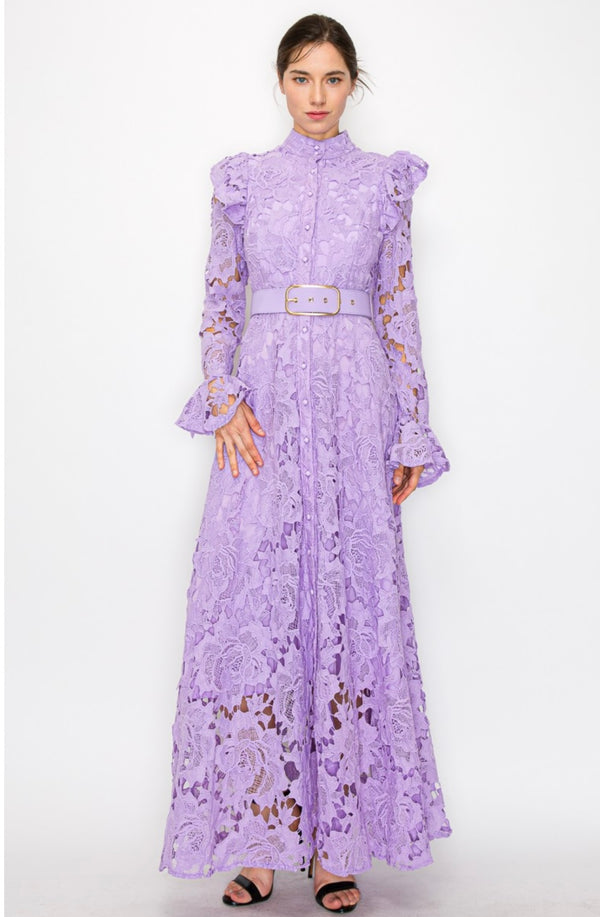 Lila Lace Maxi Dress - Bellasbylola.com