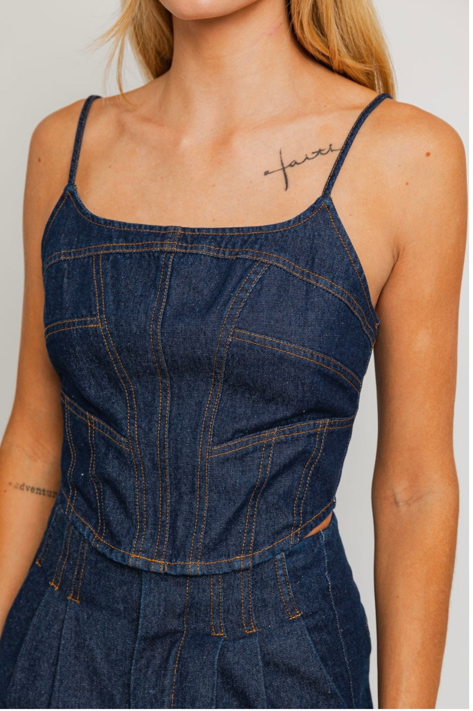 Indigo High Waisted Denim Set - Bellasbylola.com