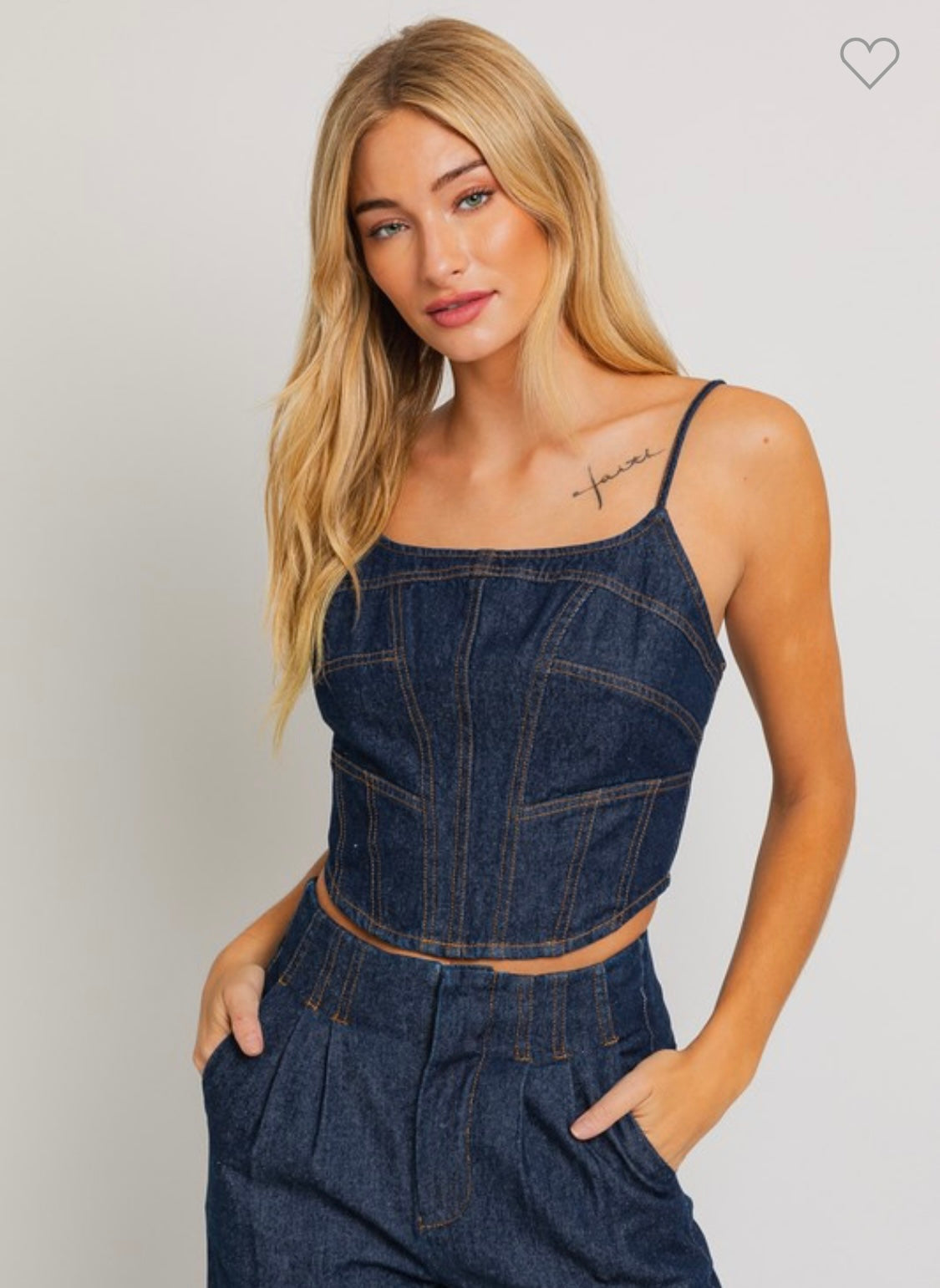 Indigo High Waisted Denim Set - Bellasbylola.com