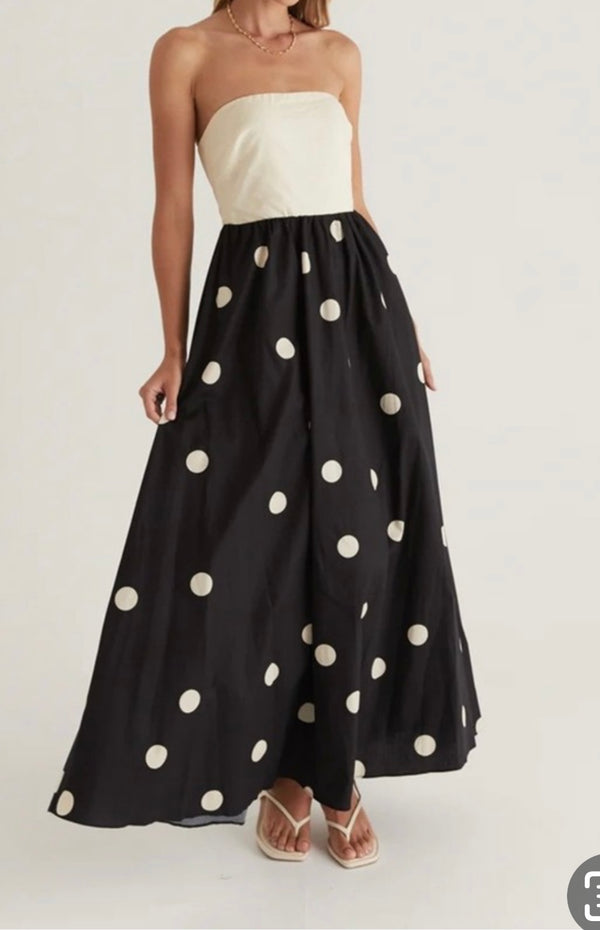 Sleeveless Polka Dots Dress